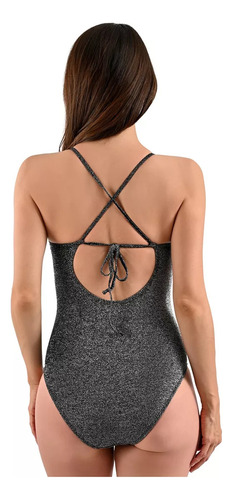 Traje De Baño Completo Para Mujer Marca Maui & Sons Gris / Mod. 224475 Eg