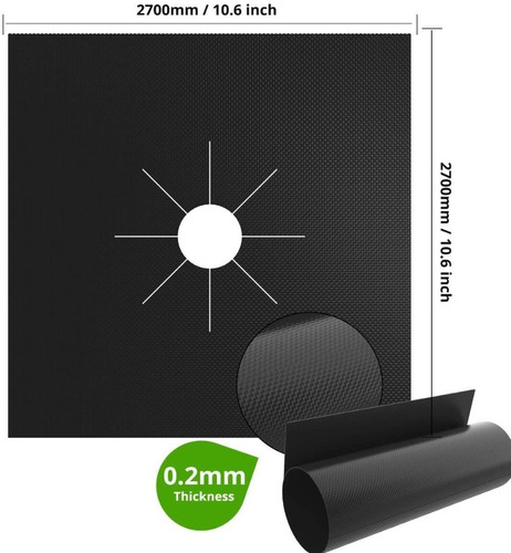 Imagen 4 de 7 de Protector Estufa Quemador Parrilla 6 Pzs Reutilizable Beegen