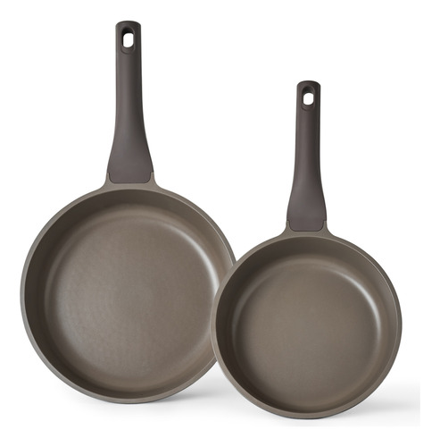 Sartén 20 Cm Y Sartén 24 Cm Antiadherente - Gris - Zanetti Gris Oscuro