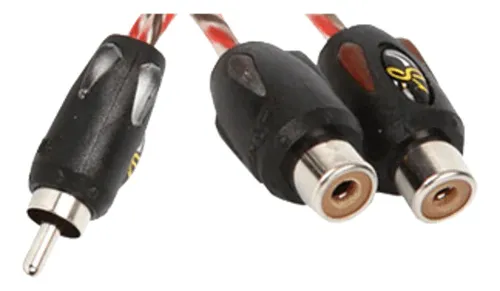 Cable De Audio Adaptador En Y Rca Stinger Si42yf 1 Macho 2 Hembras Serie 4000 2 Canales Cobre Premium