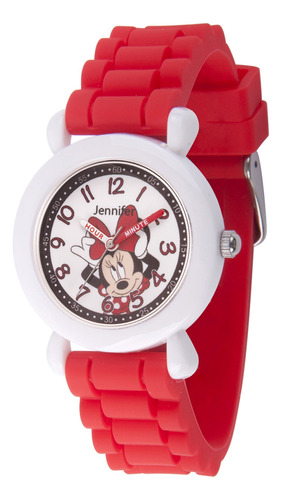 Reloj Disney Para Niñas Wds000739 Minnie Mouse Correa Roja