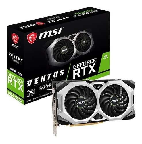 Placa De Video Msi Rtx 2060 Super Ventus Gp Oc 8gb Gddr6