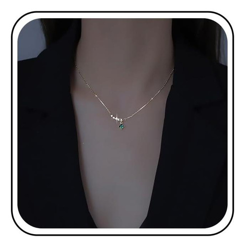 Sttiafay Gargantilla De Esmeralda Vintage, Collar Con Colgan