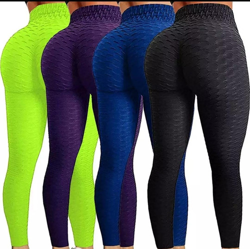 Leggings Lycra Mujer Talla U Scrunch Gym - Deportiva Colores