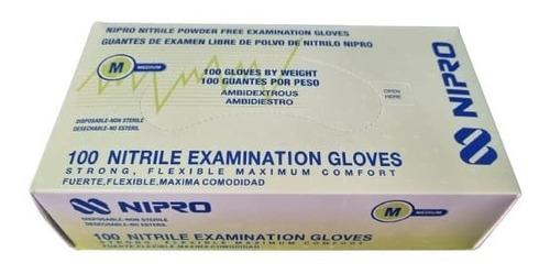 Guante Nitrilo M (nipro) Pack De 10 Cajas X 100 Unidades