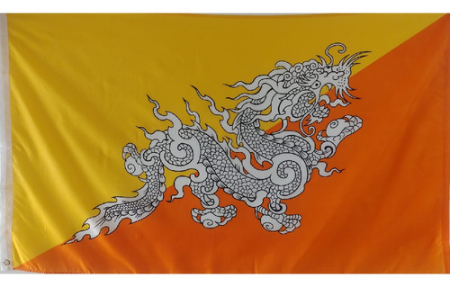 Bandera Butan Doble Faz Tamaño 90cm X 150 Cm Tela Poliester