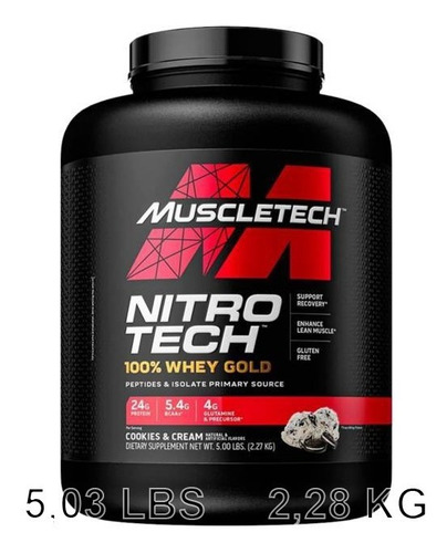 Nitrotech Whey Gold Muscletech - 5.5lbs -  !!envíos Gratis!!