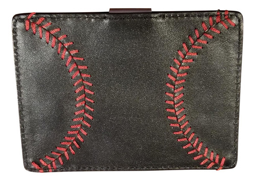 Cartera Con Clip Para Billetes Con Costura De Béisbol De Cu