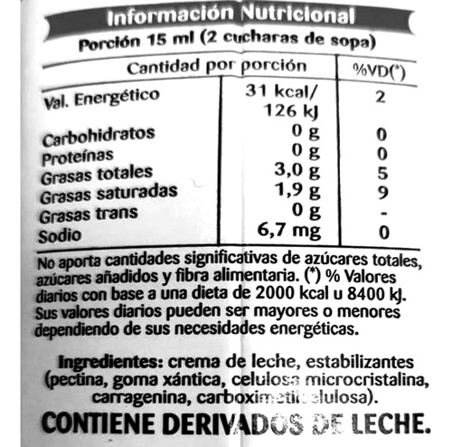 Crema De Leche La Serenisima Para Cocinar Sin Tacc 200ml