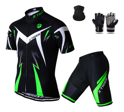 Jersey Ciclismo Conjunto Cortos Bicicleta Acolchados Hombre