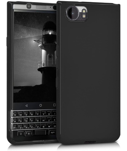 Funda Para Blackberry Keyone (key1) Slim Flexible Negra Mate