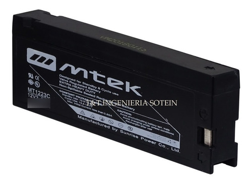 Bateria Mtek 12v 2.3 Ah 2,3 Ah Corta Equipos Medicos