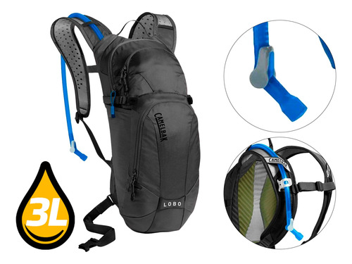 Camelbak Térmica P/ Ciclistas Mochila De Hidratação 3l Preto