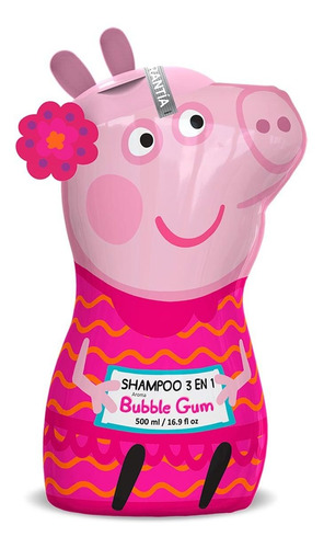 Shampoo Infantil Blumen Kids 3 En 1 Peppa Pig Bubble Gum Para Niña 500ml