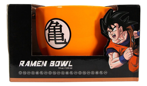 Bowl Ramen Dragon Ball Z Esfera Goku Con Palillos 539ml Color Naranja