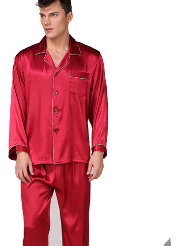 Pijama De Seda Satinada Para Hombre, Pijama De Seda Para Hom
