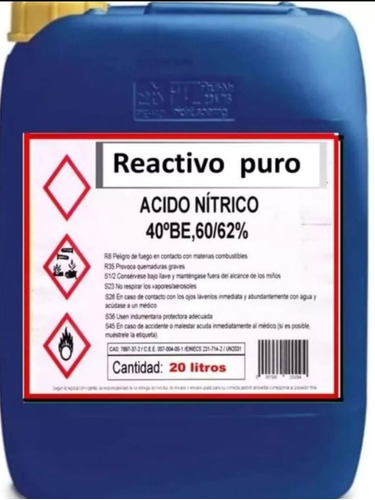 Ácido Nitrico Reactivo Puro 60 %