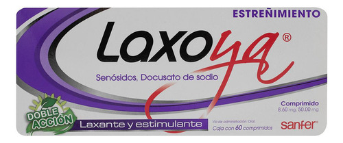 Laxoya Laxante C/60 Comp. De 8.60 Mg, 50.00 Mg Sanfer