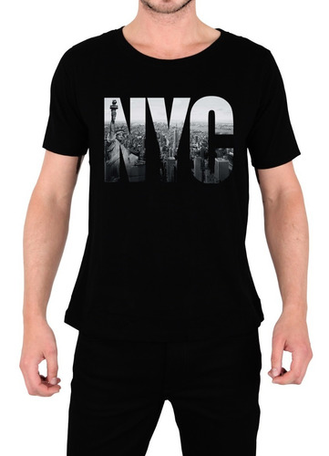 Playera Camiseta New York Ciudad Nyc Logo Foto Moda Unisex