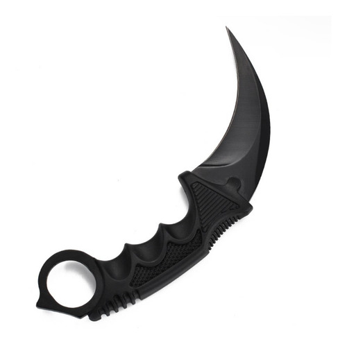 Cuchillo Karambit Negro Mango Engomado