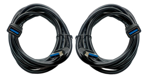 2 Cables Extensores Genérico Usb 3.0 Hembra A Macho 3m