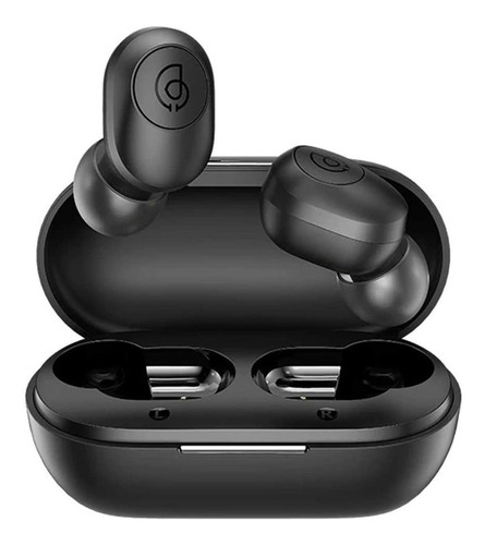 Auricular in-ear gamer inalámbrico Haylou GT Series GT2S negro con luz LED