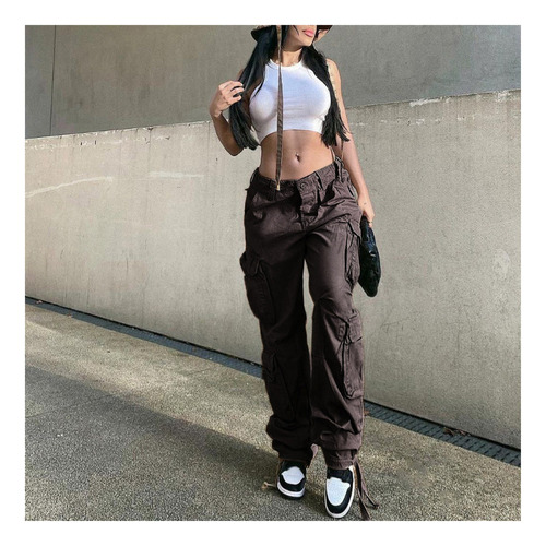 Pantalones De Mezclilla A La Moda Del Hip-hop Para Mujer2024