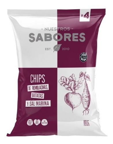 Chips De Remolacha Y Batata - Nuestros Sabores - 80 Gr