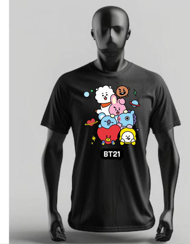 Playera Estampada Bts Bt21 Dtf Monique