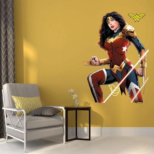 Vinilo Adhesivo Pared Mujer Maravilla 97cms Wonder Woman 