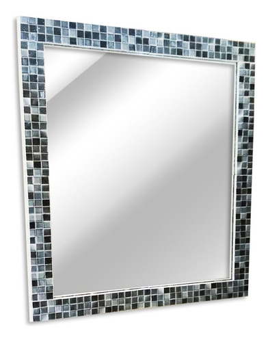 Espejo Marco Venecitas Gris Baño 50 X 60 Cm