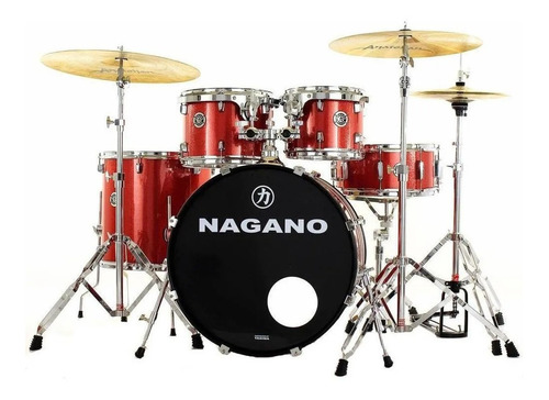 Bateria Acustica Tagima Nagano Garage Fusion Vintage Cores Cor WINE SPARKLE (VINHO)