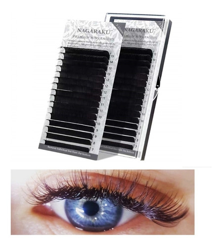 Blister Extensiones Pestañas Mink Mixto 1x1 Nagaraku