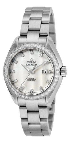 Omega Seamaster Aqua Terra - Reloj Blanco Perla Co-axial Au.