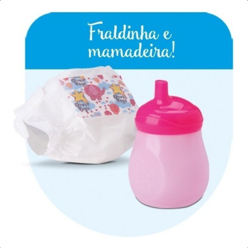 Boneca New Born BebĂȘ Primeiros Cuidados Abre E Fecha Olhos