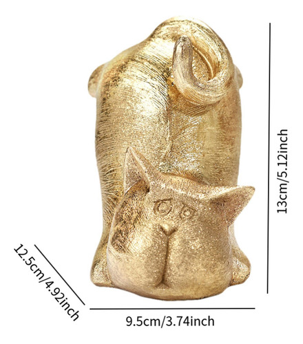 Estatua De Gato Figurina De Animales Fun Estilo C
