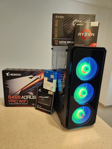 Imagen 4 de 5 de Computadora Pc Gamer Ryzen 7 5700g, 8gb Ram, 256gb Mvne M.2