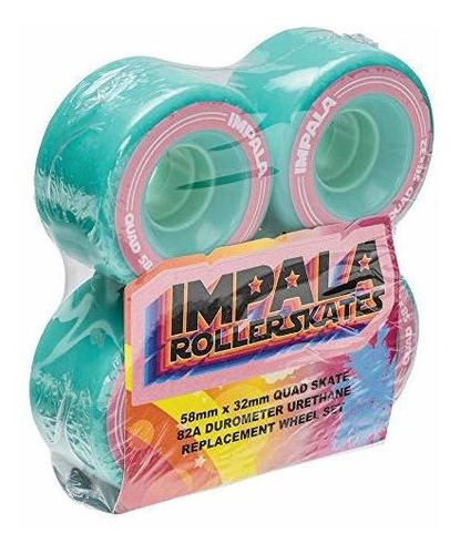 Brand: Impala Rollerskate Rollerskates 4 Pack Wheels - Aqua