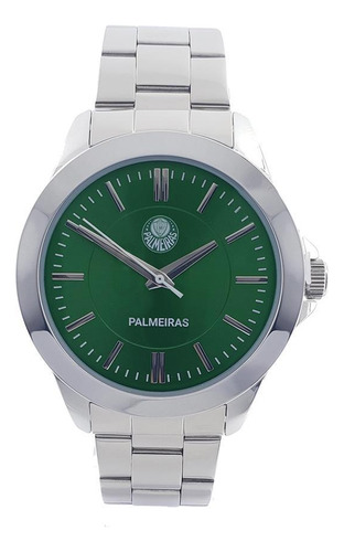 Relógio Palmeiras Masculino Sep0042 Prateado Futebol