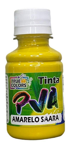 Tinta Pva Fosca 100ml True Colors Para Artesanato Cor Amarelo Saara 7130