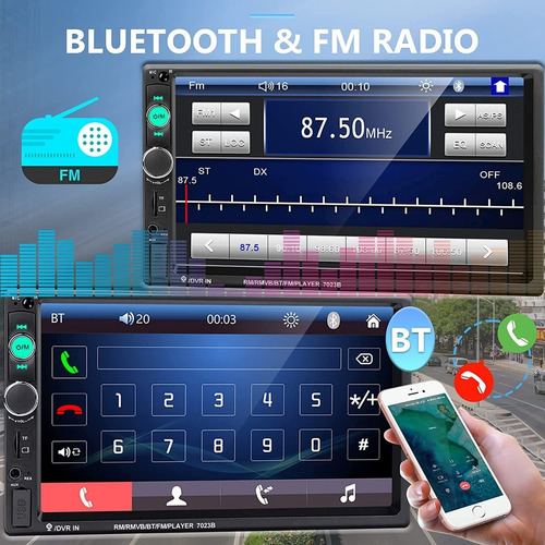 Imagen 3 de 9 de Mirror Link Bt Bluetooth Car Audio 7 Pulgadas 7023b