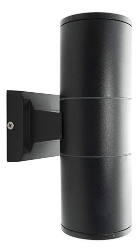 Foco Muro Aplique Direccional Negro Gu10 Estructura Negro Luz Blanca