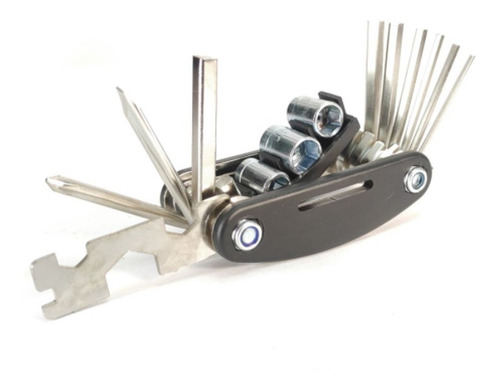 Multiherramienta Reparacion Bici Moto 16 Funcion Color Plata
