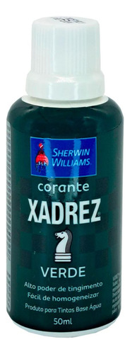 Corante Para Tinta Xadrez Verde (50ml) - Kit C/12 Peca