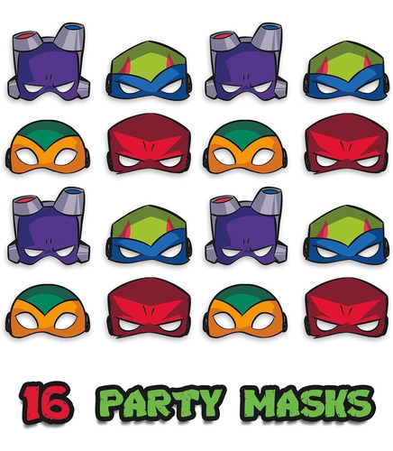 Teenage Mutant Ninja Turtles Party Supplies For 16 - Platos