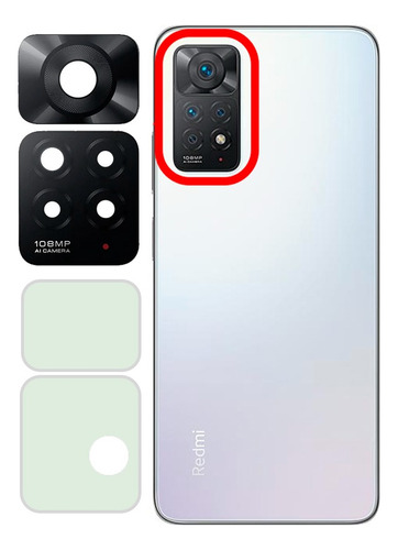 Vidrio Repuesto Cámara Para Xiaomi Redmi Note 11 Pro 4g +obs