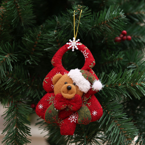 Colgante De Árbol De Navidad Con 8 Muñecos De Peluche