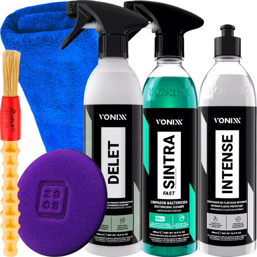 Kit Sintra Fast Apc Painel Intense Limpa Pneu Delet Vonixx