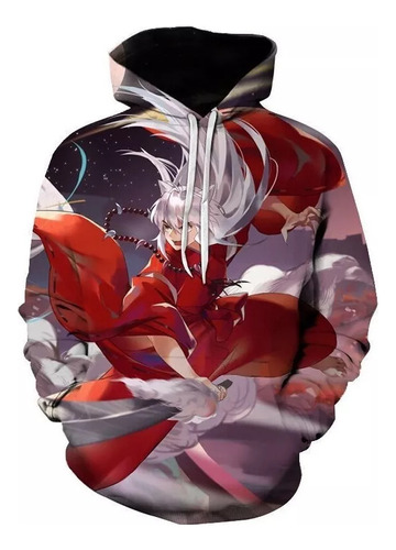 Sudaderas Con Capucha Anime Inuyasha Sesshoumaru Print 3d