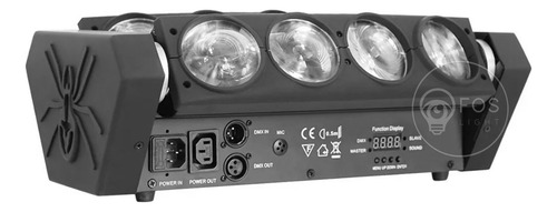 4x Moving Spider 8x12w Rgbw Quadriled 4n1 Ribalta Beam Dmx